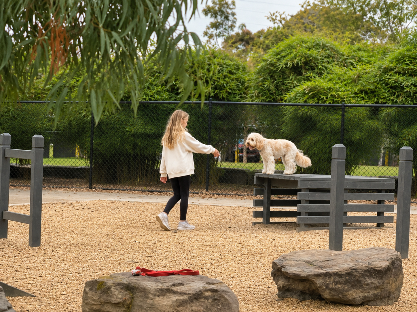 olive at the park